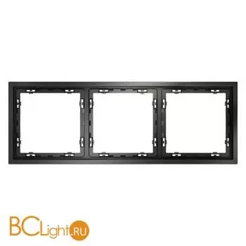 Рамка пластиковая VOLTUM S70 на 3 поста, (титан) VLS100306 - Фото 0