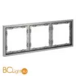 Рамка пластиковая VOLTUM S70 на 3 поста, (сталь) VLS100305 - Фото 1