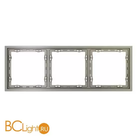 Рамка пластиковая VOLTUM S70 на 3 поста, (шелк) VLS100304