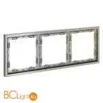 Рамка пластиковая VOLTUM S70 на 3 поста, (шелк) VLS100304 - Фото 1