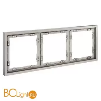 Рамка пластиковая VOLTUM S70 на 3 поста, (кашемир) VLS100303 - Фото 1