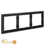 Рамка пластиковая VOLTUM S70 на 3 поста, (графит) VLS100307 - Фото 1