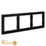 Рамка пластиковая VOLTUM S70 на 3 поста, (черный матовый) VLS100308 - Фото 1