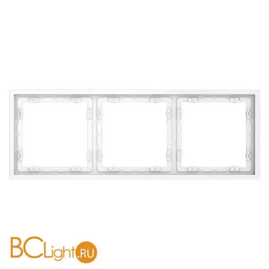 Рамка пластиковая VOLTUM S70 на 3 поста, (белый матовый) VLS100302