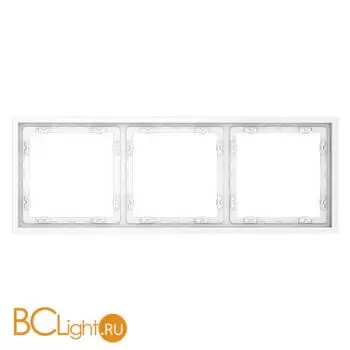 Рамка пластиковая VOLTUM S70 на 3 поста, (белый матовый) VLS100302 - Фото 0