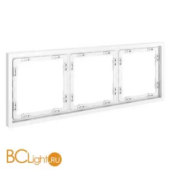 Рамка пластиковая VOLTUM S70 на 3 поста, (белый матовый) VLS100302 - Фото 1
