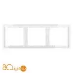 Рамка пластиковая VOLTUM S70 на 3 поста, (белый глянцевый) VLS100301