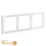 Рамка пластиковая VOLTUM S70 на 3 поста, (белый глянцевый) VLS100301 - Фото 1
