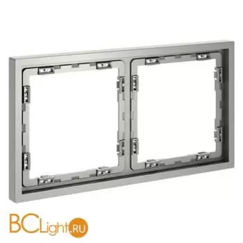 Рамка пластиковая VOLTUM S70 на 2 поста, (сталь) VLS100205 - Фото 1