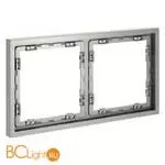 Рамка пластиковая VOLTUM S70 на 2 поста, (сталь) VLS100205 - Фото 1