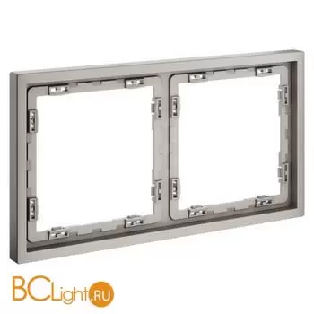 Рамка пластиковая VOLTUM S70 на 2 поста, (кашемир) VLS100203 - Фото 1