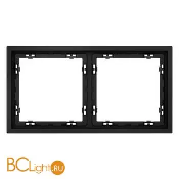 Рамка пластиковая VOLTUM S70 на 2 поста, (черный матовый) VLS100208
