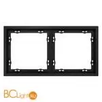 Рамка пластиковая VOLTUM S70 на 2 поста, (черный матовый) VLS100208 - Фото 0