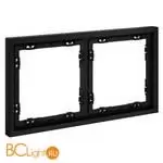 Рамка пластиковая VOLTUM S70 на 2 поста, (черный матовый) VLS100208 - Фото 1