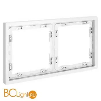 Рамка пластиковая VOLTUM S70 на 2 поста, (белый матовый) VLS100202 - Фото 1