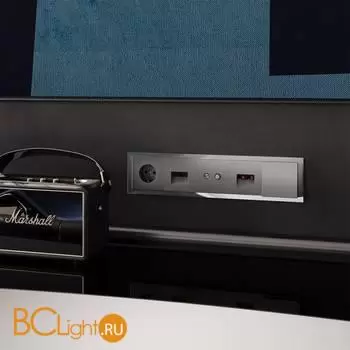 Рамка стеклянная VOLTUM S70 на 5 постов, (титан, стекло) VLS110506 - Фото 2