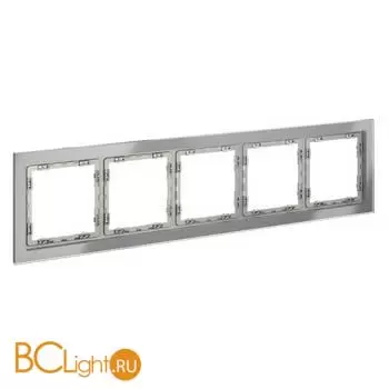 Рамка стеклянная VOLTUM S70 на 5 постов, (сталь, стекло) VLS110505 - Фото 1