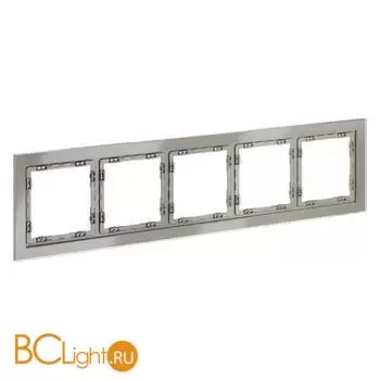 Рамка стеклянная VOLTUM S70 на 5 постов, (шелк, стекло) VLS110504 - Фото 1