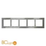 Рамка стеклянная VOLTUM S70 на 5 постов, (шелк, стекло) VLS110504