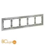 Рамка стеклянная VOLTUM S70 на 5 постов, (шелк, стекло) VLS110504 - Фото 1