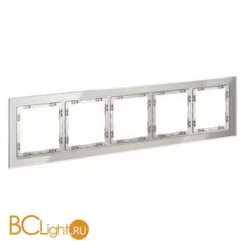 Рамка стеклянная VOLTUM S70 на 5 постов, (кашемир, стекло) VLS110503 - Фото 1