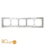 Рамка стеклянная VOLTUM S70 на 5 постов, (кашемир, стекло) VLS110503 - Фото 0