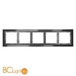 Рамка стеклянная VOLTUM S70 на 5 постов, (графит, стекло) VLS110507 - Фото 0