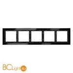 Рамка стеклянная VOLTUM S70 на 5 постов, (черный,стекло) VLS110508 - Фото 0