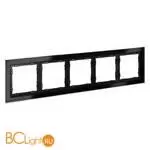 Рамка стеклянная VOLTUM S70 на 5 постов, (черный,стекло) VLS110508 - Фото 1