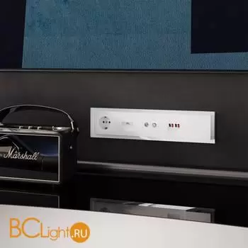 Рамка стеклянная VOLTUM S70 на 5 постов, (белый, стекло) VLS110501 - Фото 2