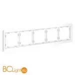 Рамка стеклянная VOLTUM S70 на 5 постов, (белый,матовый,стекло) VLS110502 - Фото 1