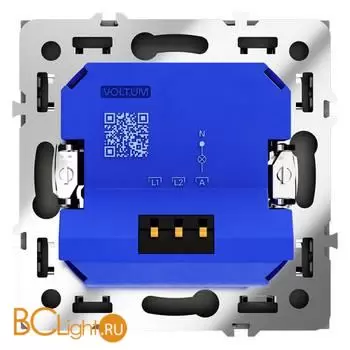 Светорегулятор встраиваемый VOLTUM S70 поворотно-нажимной 600 Вт, (титан) VLS070306 - Фото 2
