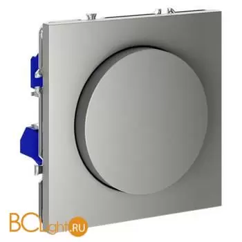 Светорегулятор встраиваемый VOLTUM S70 поворотно-нажимной 600 Вт, (сталь) VLS070305 - Фото 1
