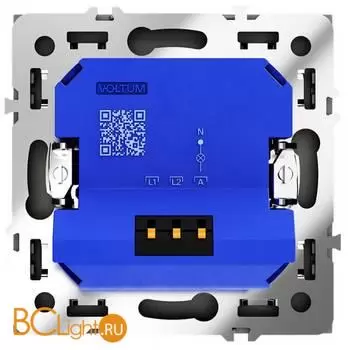 Светорегулятор встраиваемый VOLTUM S70 поворотно-нажимной 600 Вт, (графит) VLS070307 - Фото 2