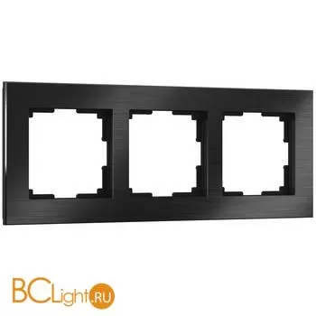 Рамка на 3 поста (черный алюминий) Werkel Aluminium W0031708 a050952