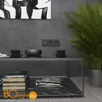 Рамка на 3 поста (черный алюминий) Werkel Aluminium W0031708 a050952 - Фото 1