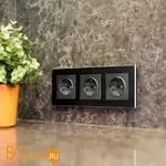 Рамка на 3 поста (черный алюминий) Werkel Aluminium W0031708 a050952 - Фото 3