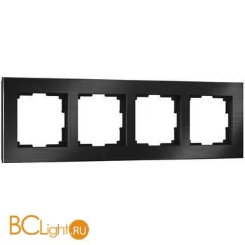 Рамка на 4 поста (черный алюминий) Werkel Aluminium W0041708 a050956