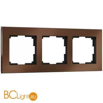 Рамка на 3 поста (коричневый алюминий) Werkel Aluminium W0031714 a050955