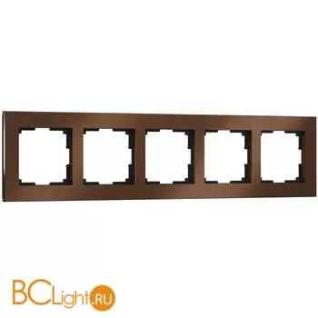 Рамка на 5 постов (коричневый алюминий) Werkel Aluminium W0051714 a050958