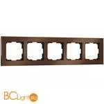 Рамка на 5 постов (коричневый алюминий) Werkel Aluminium W0051714 a050958
