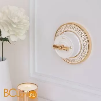 Рамка на 1 пост (белое золото) Werkel Antik Runda W0015023 a050981 - Фото 0