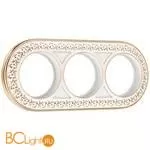 Рамка на 3 поста (белое золото) Werkel Antik Runda W0035023 a050985