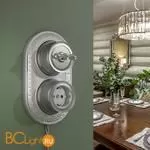 Рамка на 2 поста (жемчужный) Werkel Antik Runda W0025021 a050989 - Фото 2