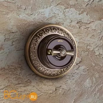 Рамка на 1 пост (бронза) Werkel Antik Runda W0015012 a050982 - Фото 4