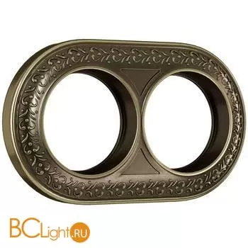 Рамка на 2 поста (бронза) Werkel Antik Runda W0025012 a050984