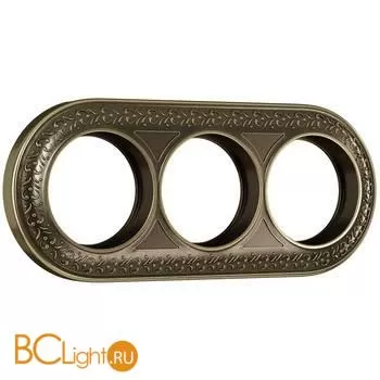 Рамка на 3 поста (бронза) Werkel Antik Runda W0035012 a050988