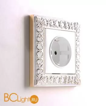 Рамка на 1 пост (белое золото) Werkel Antik W0011523 a050934 - Фото 1