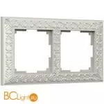 Рамка на 2 поста (жемчужный) Werkel Antik W0021521 a050928