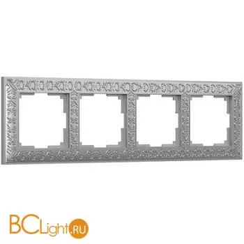 Рамка на 4 поста (матовый хром) Werkel Antik W0041522 a050933